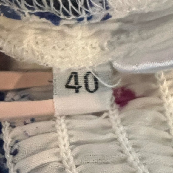 BAUM UND PFERDGARTEN MYNOWA FLORAL SMOCKED ORGANIC COTTON TOP WOMEN'S 40 US XS - Picture 15 of 16